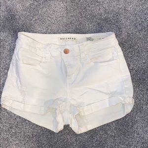 Bullhead White Jean Shorts